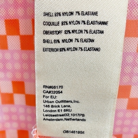 𝅺Anthropologie Maeve Sheer Mesh Turtleneck Top Orange Geometric Print NWT - Picture 11 of 14